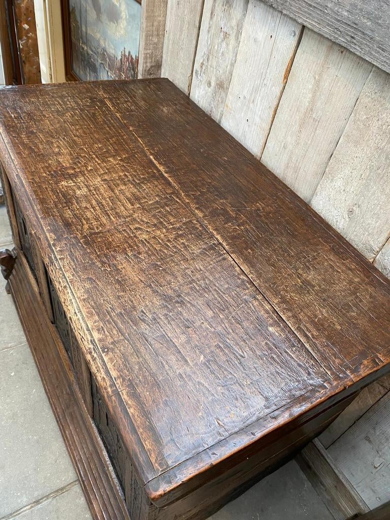 Prachtige antieke dekenkist Franse kist speelgoedkist, Antiek en Kunst, Ophalen