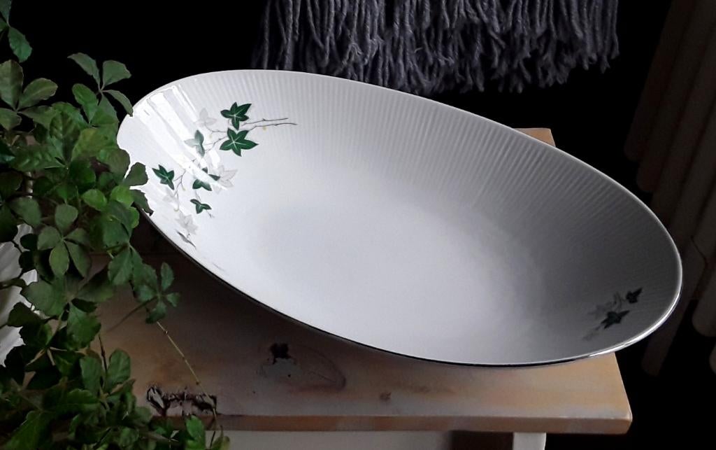 Schaal Winterling Marktleuthen Bavaria / wit groen grijs bla, Gebruikt, Ophalen of Verzenden, Schaal of Schalen, Overige stijlen