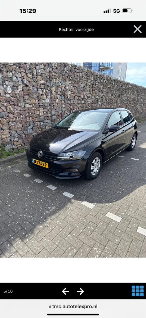 Volkswagen Polo 1.0 MPI 80pk 2020 Zwart, Auto's, Volkswagen, Voorwielaandrijving, 40 €/maand, Zwart, Bedrijf