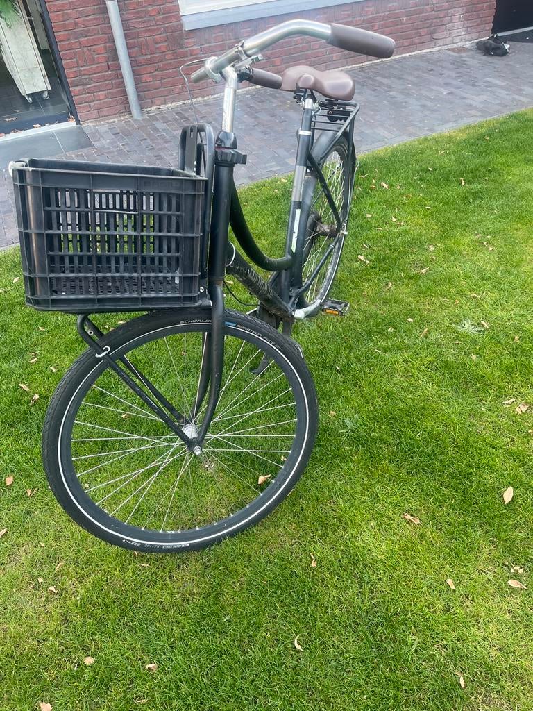 Cortina fiets met voordrager en mand, Fietsen en Brommers, Fietsen | Dames | Damesfietsen, Terugtraprem, Versnellingen, Ophalen