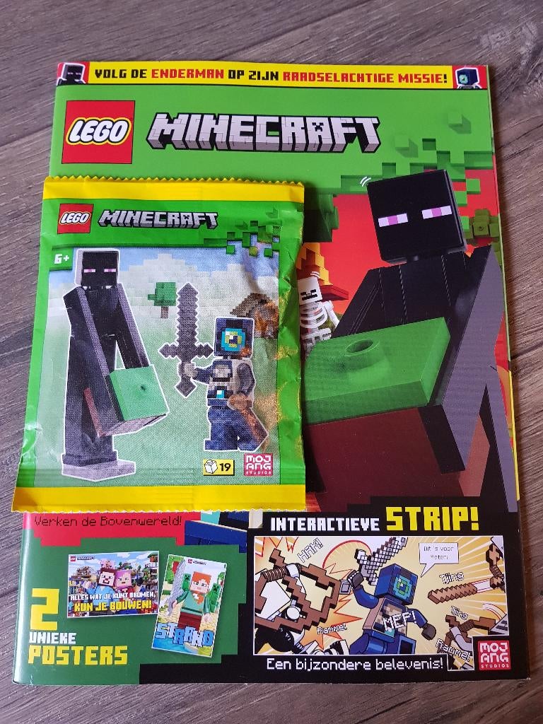 Tijdschrift : Lego Minecraft nr. 7 - 2025 + mini-set (nieuw), Kinderen en Baby's, Speelgoed | Duplo en Lego, Lego, Nieuw, Ophalen of Verzenden