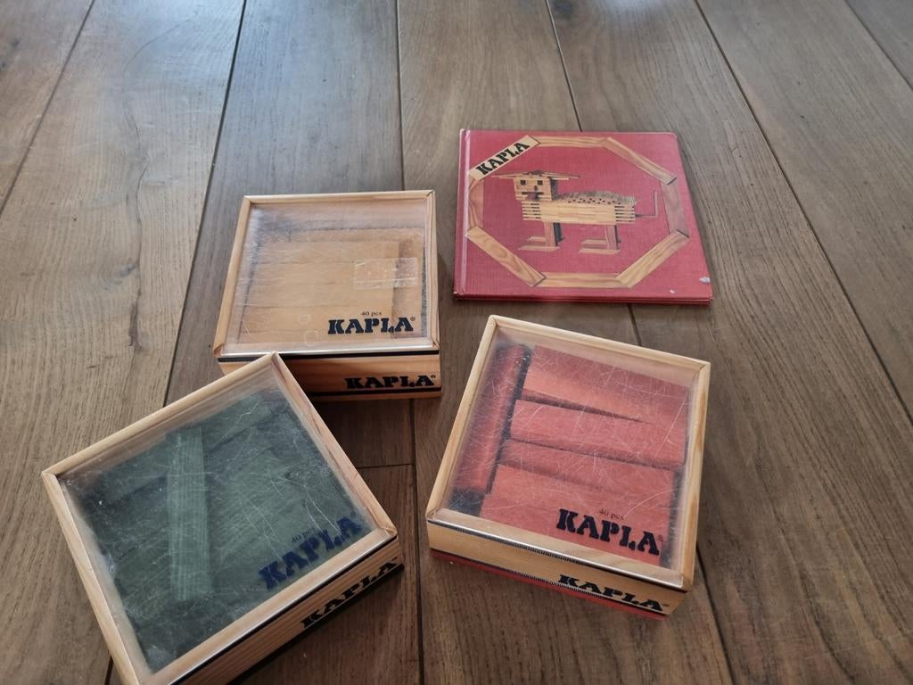 Kapla bouwplankjes set - 3 kleuren inclusief boek, Ophalen of Verzenden, Gebruikt, Overige merken