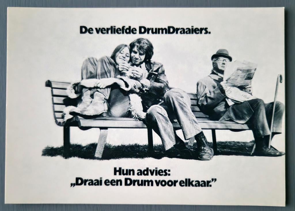 De verliefde DrumDraaiers Drum tabak Boomerang, Verzamelen, Verzenden, 1980 tot heden, Ongelopen, Overige thema's
