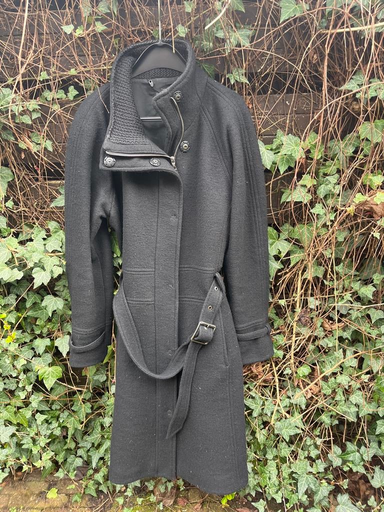 MAURA by claudia sträter zwarte wollen jas maat 36, Kleding | Dames, Jassen | Winter, Zo goed als nieuw, Maat 36 (S), Zwart, Ophalen of Verzenden