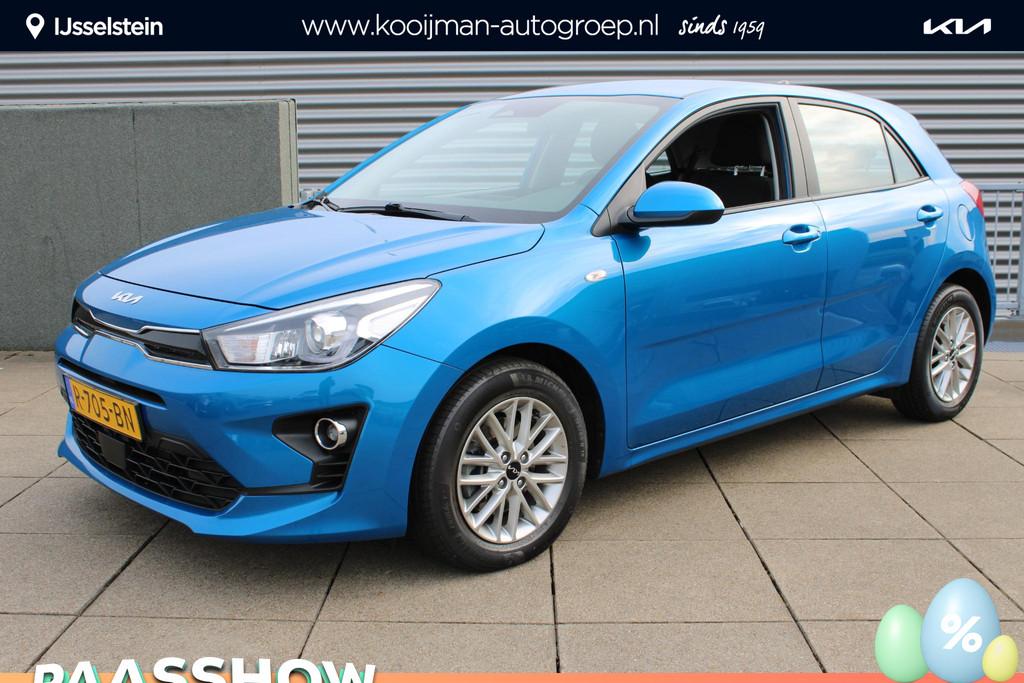 Kia Rio 1.0 T-GDi MHEV DynamicLine | Full map navigatie | Ac, Auto's, Kia, Gebruikt, Euro 6, Blauw, 49 €/maand