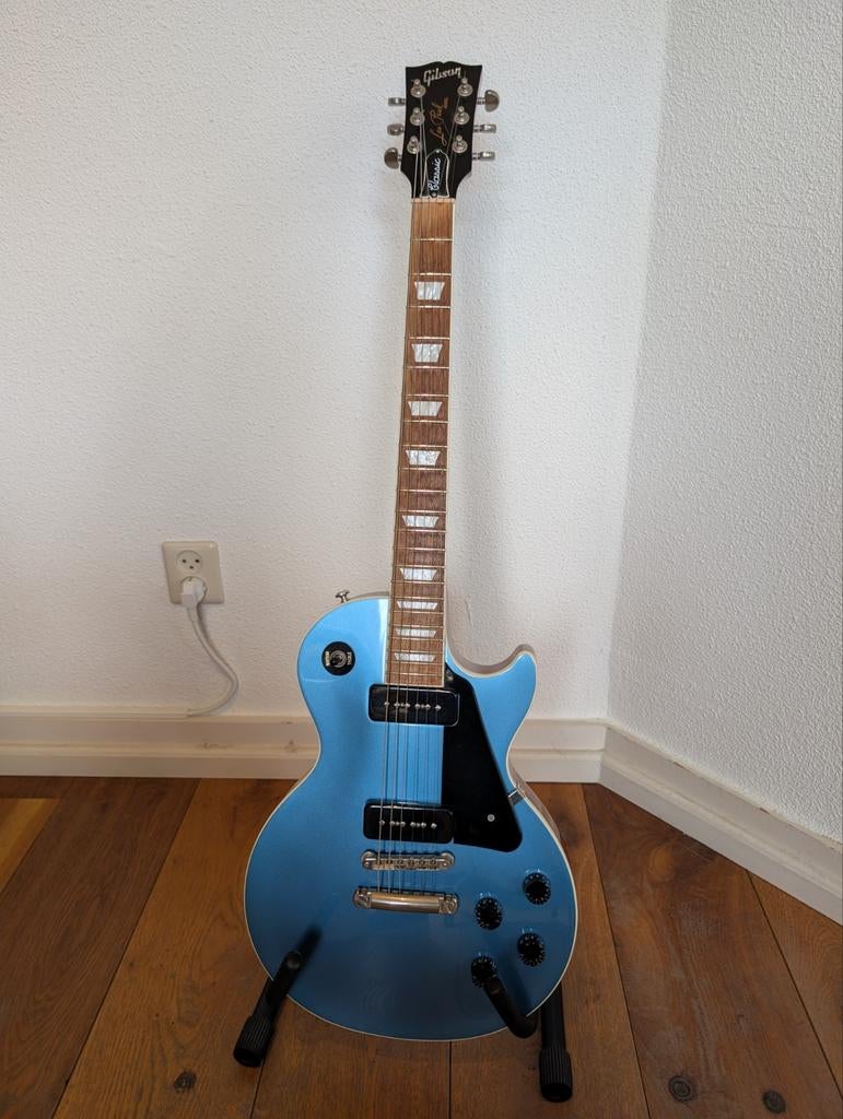 Gibson Les Paul 2018 Pelham Blue met P90 elementen, Ophalen of Verzenden, Zo goed als nieuw, Solid body, Gibson