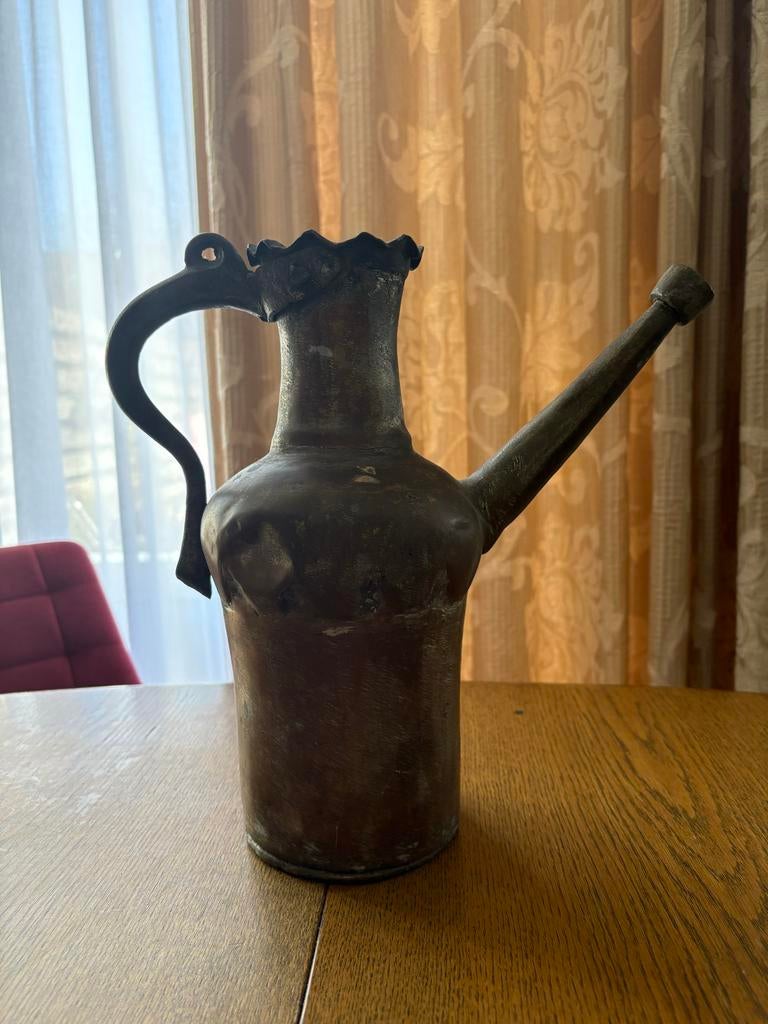 Antieke Koperen Waterkan - Arabisch/Indisch Design, Ophalen of Verzenden, Koper