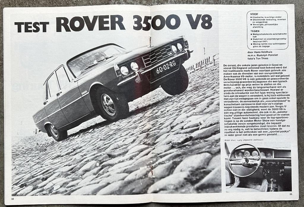 Rover P6 ( 2000 - 3500 ) testen in Autovisie e.a., Boeken, Auto's | Folders en Tijdschriften, Gelezen, Ophalen of Verzenden, Overige merken
