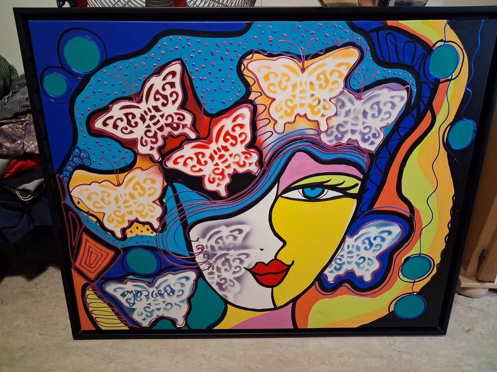 Josien broeren schilderij, Antiek en Kunst, Kunst | Schilderijen | Abstract, Ophalen of Verzenden