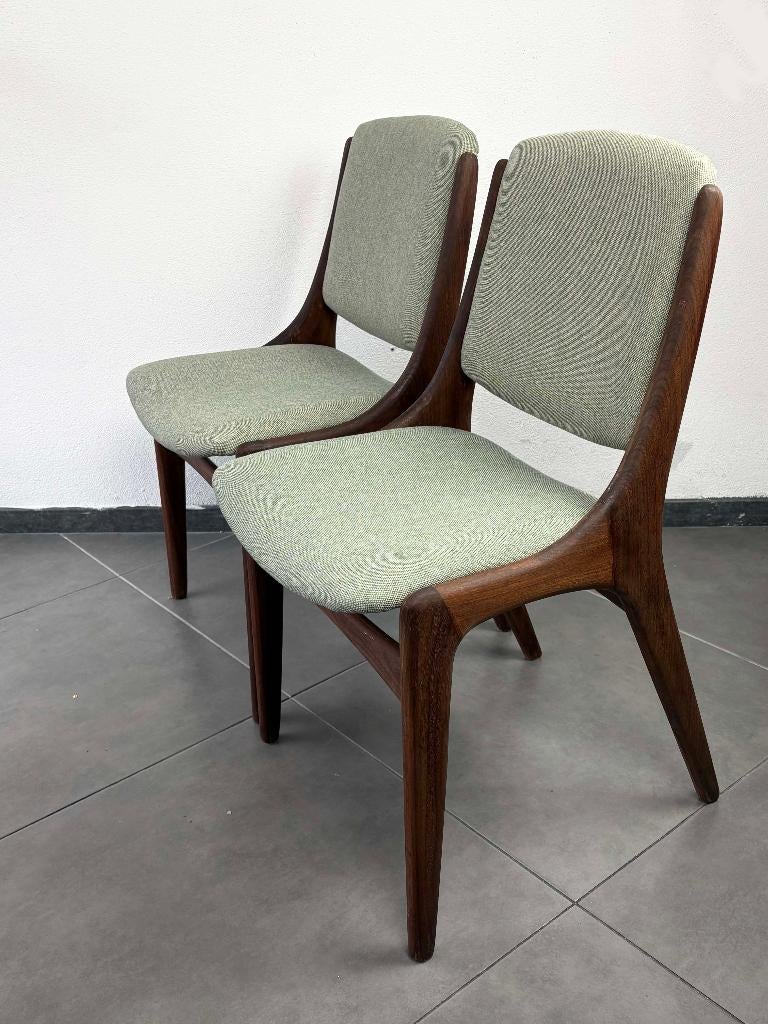 Set vintage Mahjongg eetstoelen opnieuw gestoffeerd, Ophalen, Gebruikt, Twee, Overige kleuren