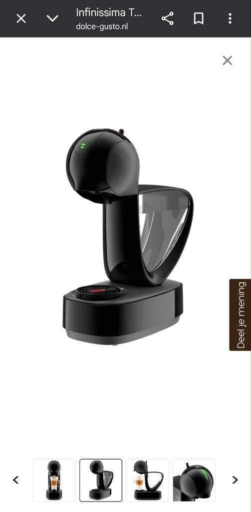 Dolce Gusto Infinissima Touch, Witgoed en Apparatuur, Koffiezetapparaten, Overige modellen, Ophalen of Verzenden, Zo goed als nieuw