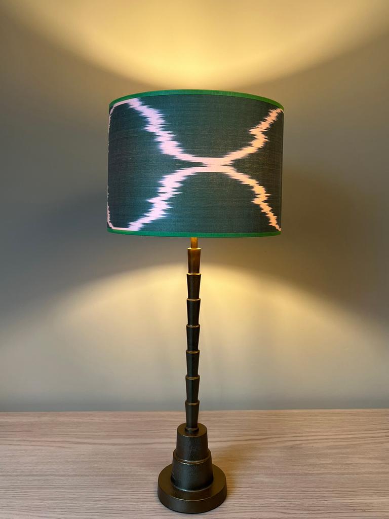 Groene lampenkap - Unieke handgemaakte lampenkap, Huis en Inrichting, Lampen | Lampenkappen, Rond, Nieuw, Ophalen of Verzenden