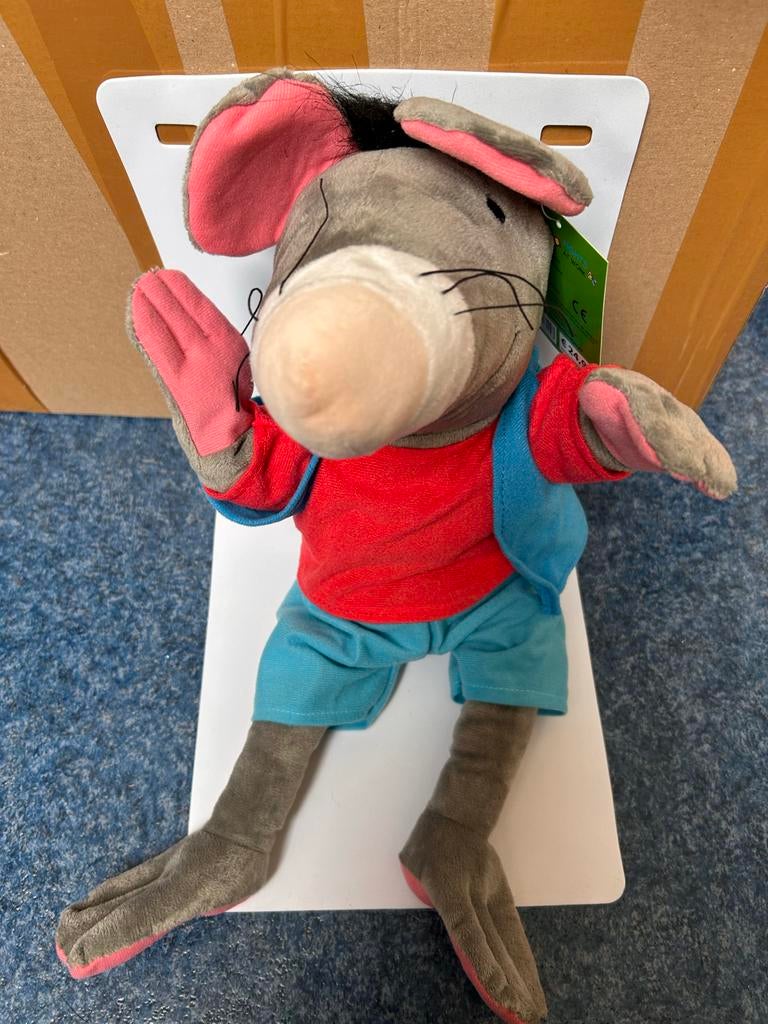 Max Velthuijs Handpop Knuffel Rat/Muis, Kinderen en Baby's, Speelgoed | Knuffels en Pluche, Zo goed als nieuw, Overige typen, Ophalen of Verzenden