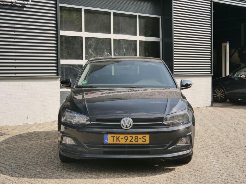 Volkswagen Polo 1.0 TSI Comf.l. Bus.Navi. en Carplay NL auto, Auto's, Stof, Euro 6, Zwart, Origineel Nederlands
