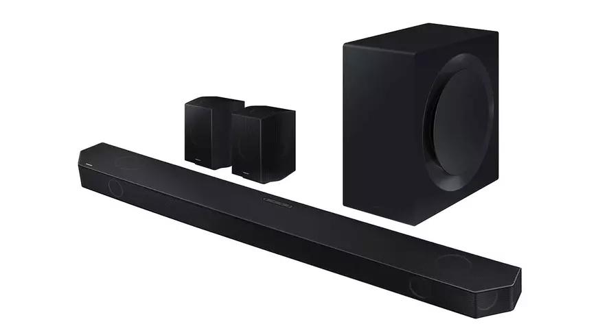 Samsung HW-Q990B soundbar met Dolby Atmos achterspeakers, Ophalen, Met externe subwoofer, Gebruikt