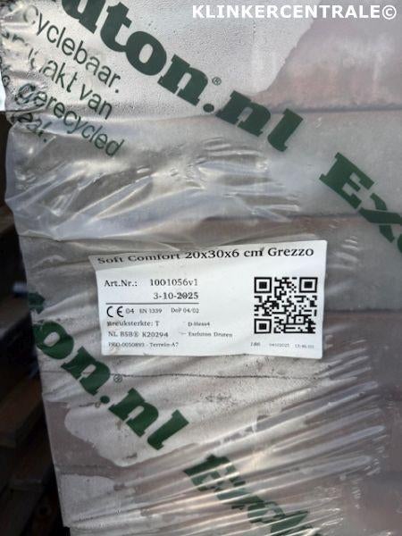 80m2 rood bruin 20x30x6cm Soft Comfort betontegels abbeyston, Excluton BV, Waalbandijk 155 6651 KD Druten, Nieuw, Ophalen of Verzenden