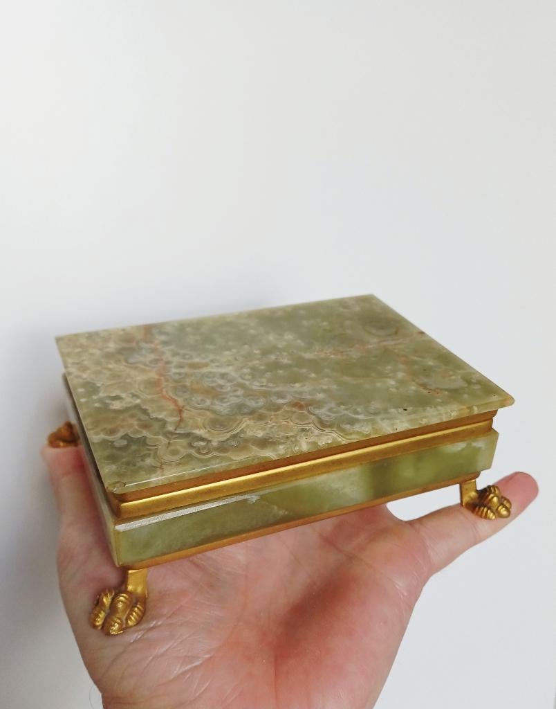 Vintage, italiaans onyx juwelenkistje, Antiek en Kunst, Ophalen of Verzenden