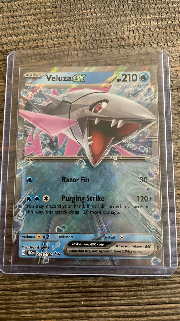 Veluza EX 043/159 Pokemon, Ophalen of Verzenden, Zo goed als nieuw