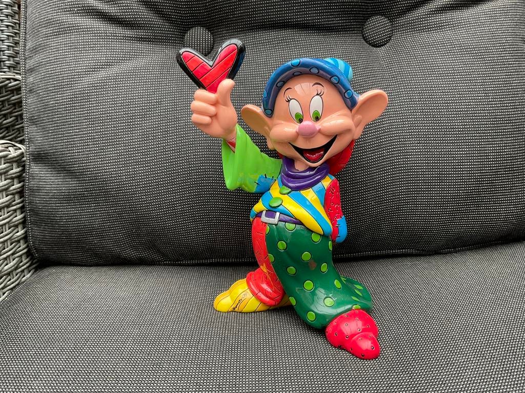 Nieuwe Disney Britto Romero Dopey beeld met hartje 4030814, Verzamelen, Ophalen, Sneeuwwitje of Doornroosje, Nieuw, Beeldje of Figuurtje