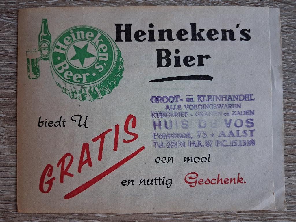 Oud Heineken foldertje, Ophalen of Verzenden, Zo goed als nieuw, Overige typen