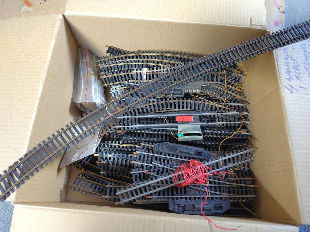 Grote partij Fleischmann modeltrein spullen, Ophalen, Gelijkstroom, Fleischmann