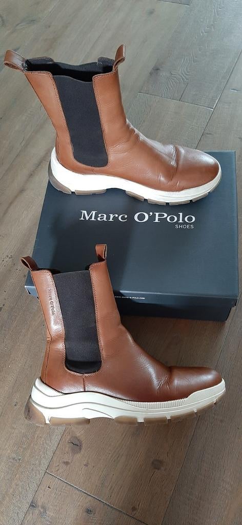 Marco Polo Chelsea laarsjes cognac, mt. 41, Bruin, Lage of Enkellaarzen, Ophalen of Verzenden, Marc O'Polo