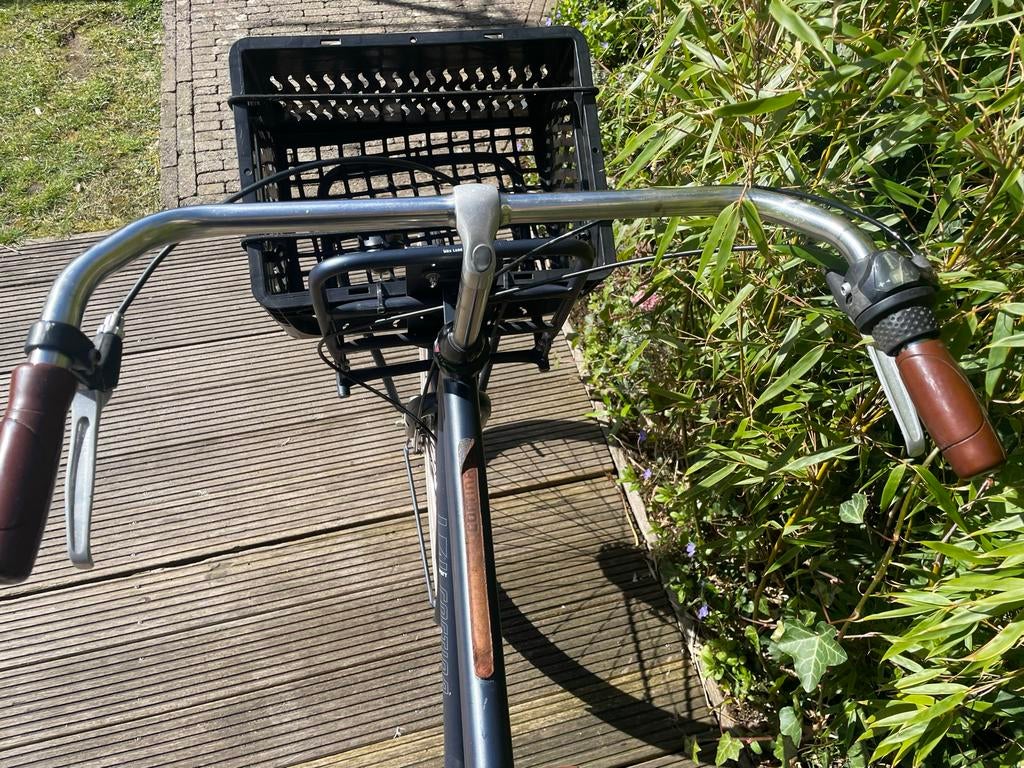 Cortina U4 Herenfiets mat blauw met mandje, Fietsen en Brommers, Fietsen | Heren | Herenfietsen, Gebruikt, Versnellingen, 61 tot 65 cm