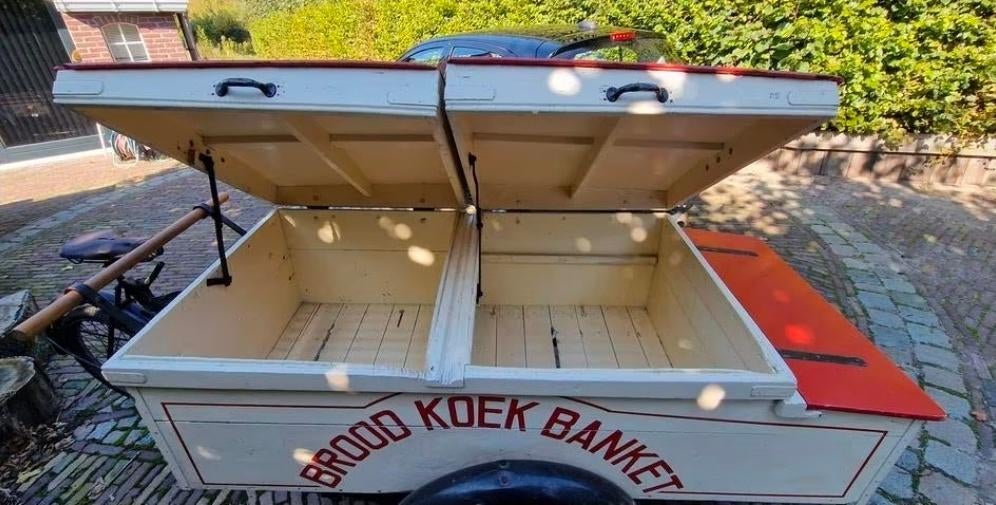 bakkers bakfiets oldtimer antiek bakfiets, Gebruikt, Goederen, Gazelle, Knibbelweg 73H