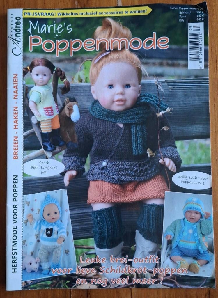 Marie's poppenmode leuke brei en haakpatronen voor poppen, Verzenden, Zo goed als nieuw, Breien, Patroon of Boek