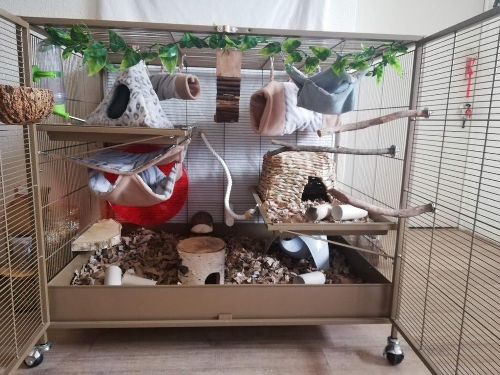 Keddoc animal home/little zoo venturer kooi incl toebehoren, Ophalen, Kooi, Gebruikt, 60 tot 90 cm