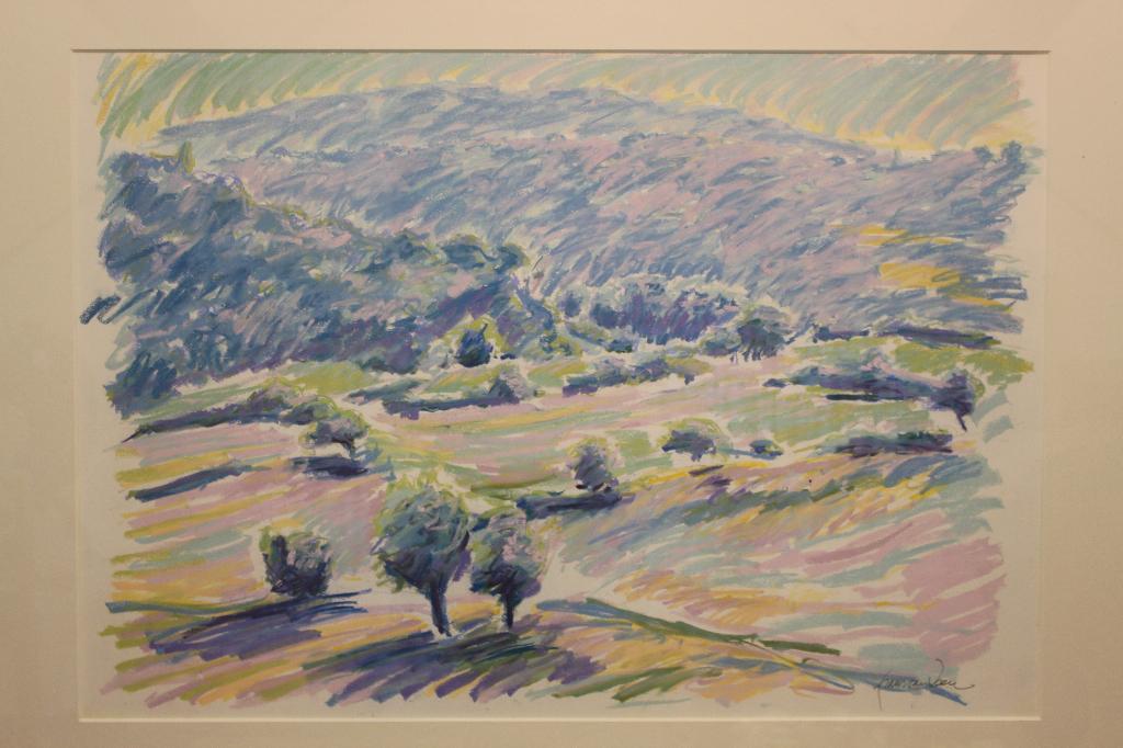 Tweeluik van grote pastels Frans van Veen 1994 Le Lubéron, Ophalen