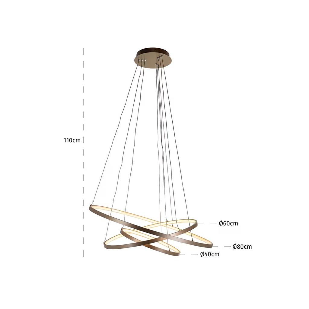 Richmond hanglamp Amira goud - Nieuw in doos, Ophalen, Nieuw, Metaal, 75 cm of meer