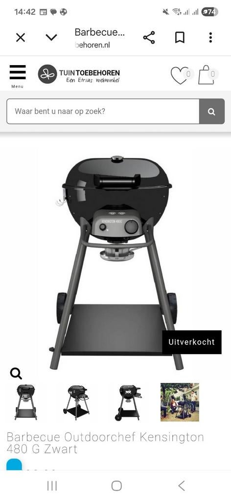 Bqq outdoorchef 480 gasbqq, Ophalen