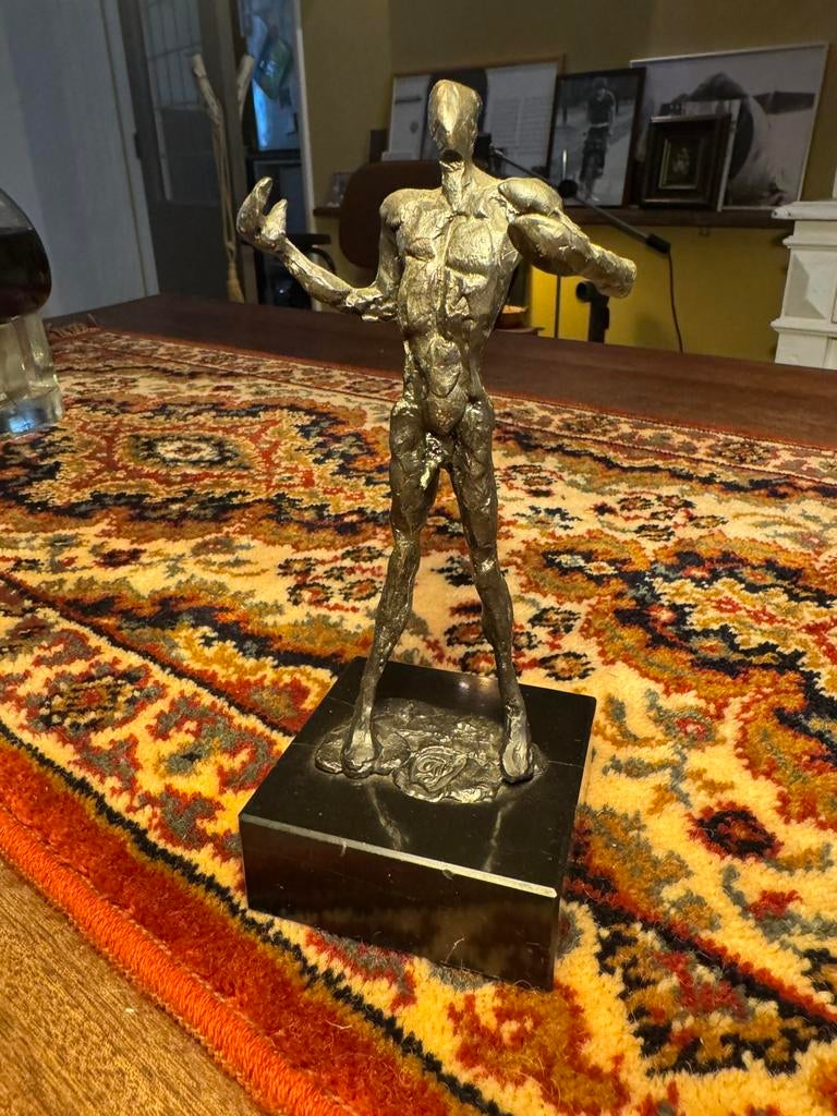 Bronzen beeld man naakt, Ophalen of Verzenden