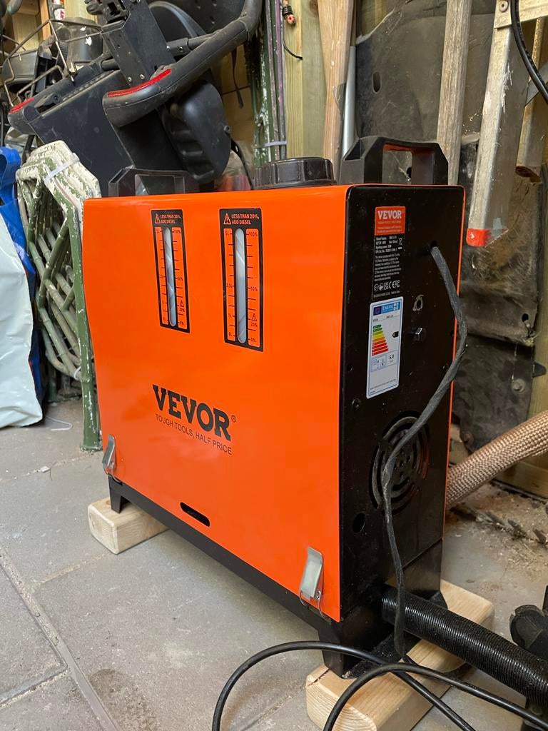 Diesel kachel standkachel met doorvoer en 220v, Ophalen of Verzenden, Zo goed als nieuw, Kachel