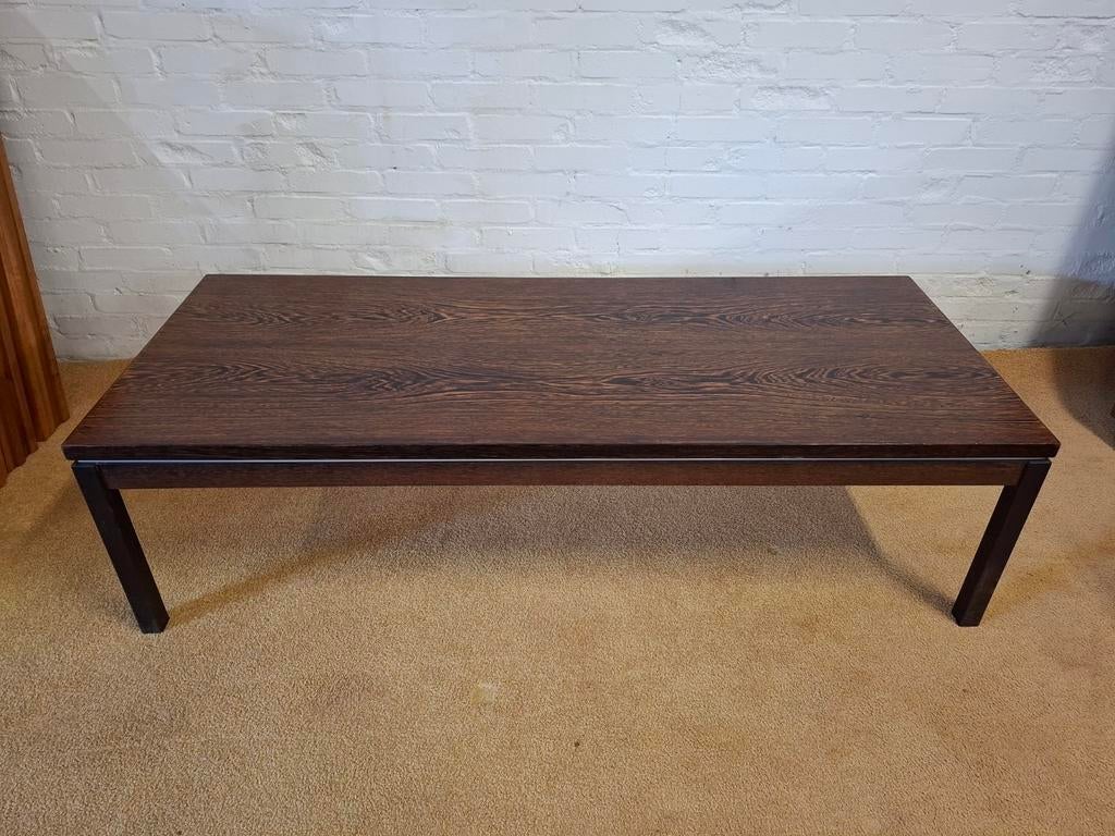 Vintage wenge salontafel mid century design tafel, Ophalen, 100 tot 150 cm, Vintage mid century design jaren 60 70, ...