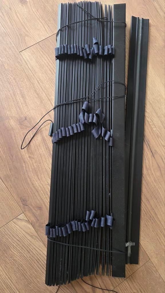 2 x SOLUNA Aluminium jaloezie 50 mm mat zwart 80x180 cm, Ophalen, Zwart, 50 tot 100 cm, Zo goed als nieuw