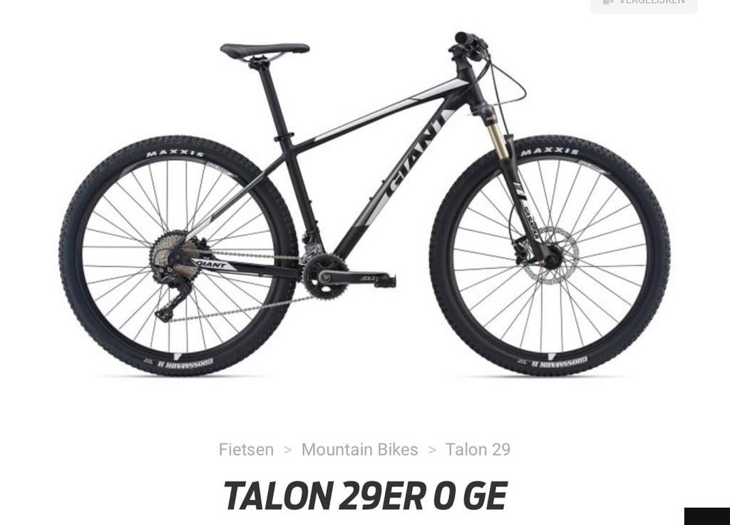 Z.g.a.n Giant Talon 29ER 0 GE kleur zwart/wit, Fietsen en Brommers, Fietsen | Mountainbikes en ATB, Ophalen of Verzenden, Zo goed als nieuw