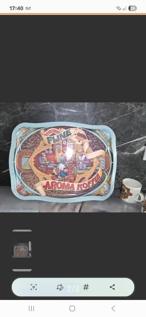 Douwe egberts set, Ophalen, Rond, Hout