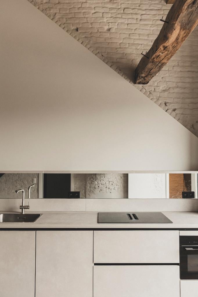 Unieke Loft Met Zuidgericht Terras in Hartje Maaseik Te Huur, Limburg, 3 kamers, 105 m², Appartement