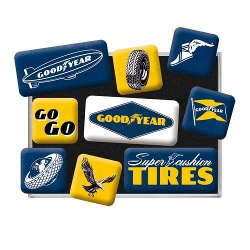 Goodyear Tires banden magneet set reclame magneetjes deco, Reclamebord, Info@deconoord.nl, Deco Noord, Nieuw