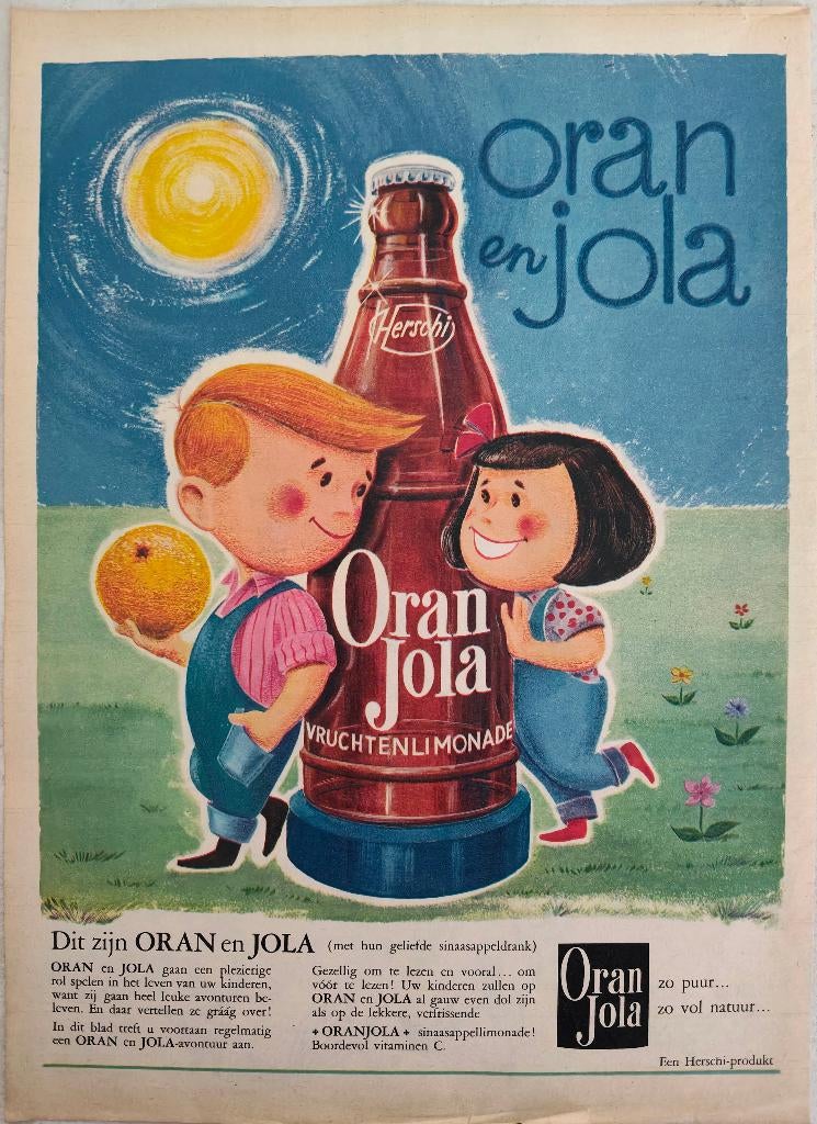 12 oude limonade reclame advertenties uit 1950 tot 1963, Ophalen of Verzenden, Gebruikt, Overige typen