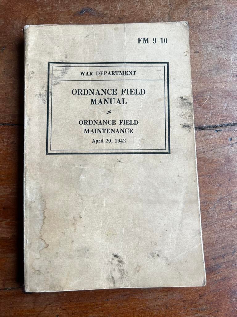 WO2 Amerikaans voorschrift onderhoud munitie voertuig 1942, Ophalen of Verzenden, Nederland, Boek of Tijdschrift