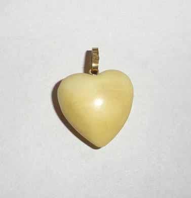 Hanger Hartje van been Goud, Sieraden, Tassen en Uiterlijk, Kettinghangers, Ophalen of Verzenden, Zo goed als nieuw, Hart, Goud