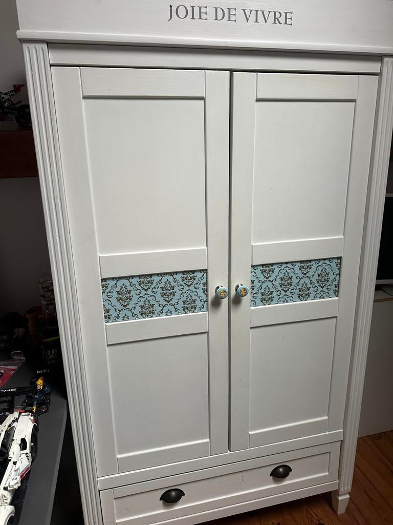 Vintage kledingkast met laden, Kinderen en Baby's, Kinderkamer | Commodes en Kasten, Gebruikt, 50 tot 70 cm, 105 cm of meer, Ophalen of Verzenden