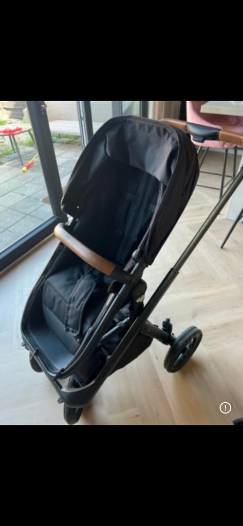 Kinderwagen dubatti zwart met cognac leer, Ophalen, Zo goed als nieuw, Overige merken