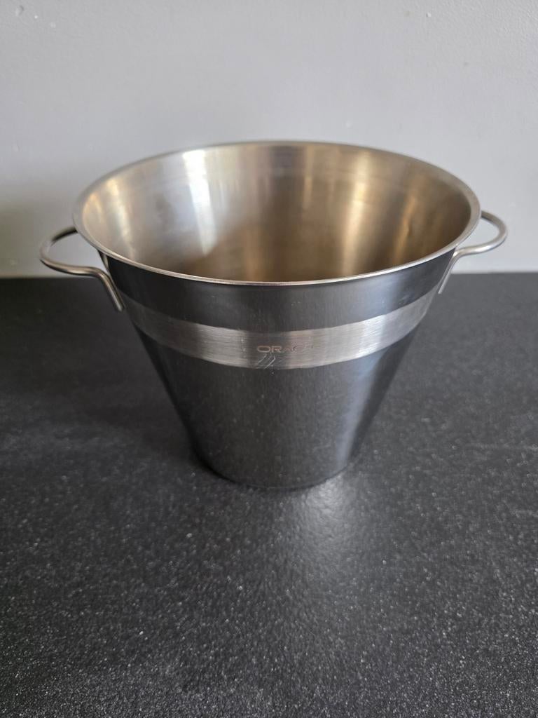 Stijlvolle RVS wijnkoeler - Houdt wijn perfect gekoeld, Gebruikt, Ophalen of Verzenden, Minder dan 5 flessen, Metaal