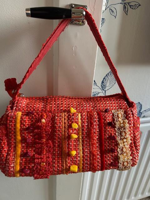 Ipa-Nima handtas met steentjes - nieuw, Ophalen of Verzenden, Nieuw, Oranje, Handtas