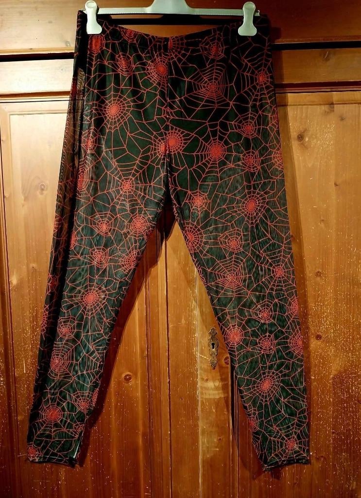stoere gothic legging spiderweb 48/50, Kleding | Dames, Zwart, Nieuw, Ophalen of Verzenden, Legging