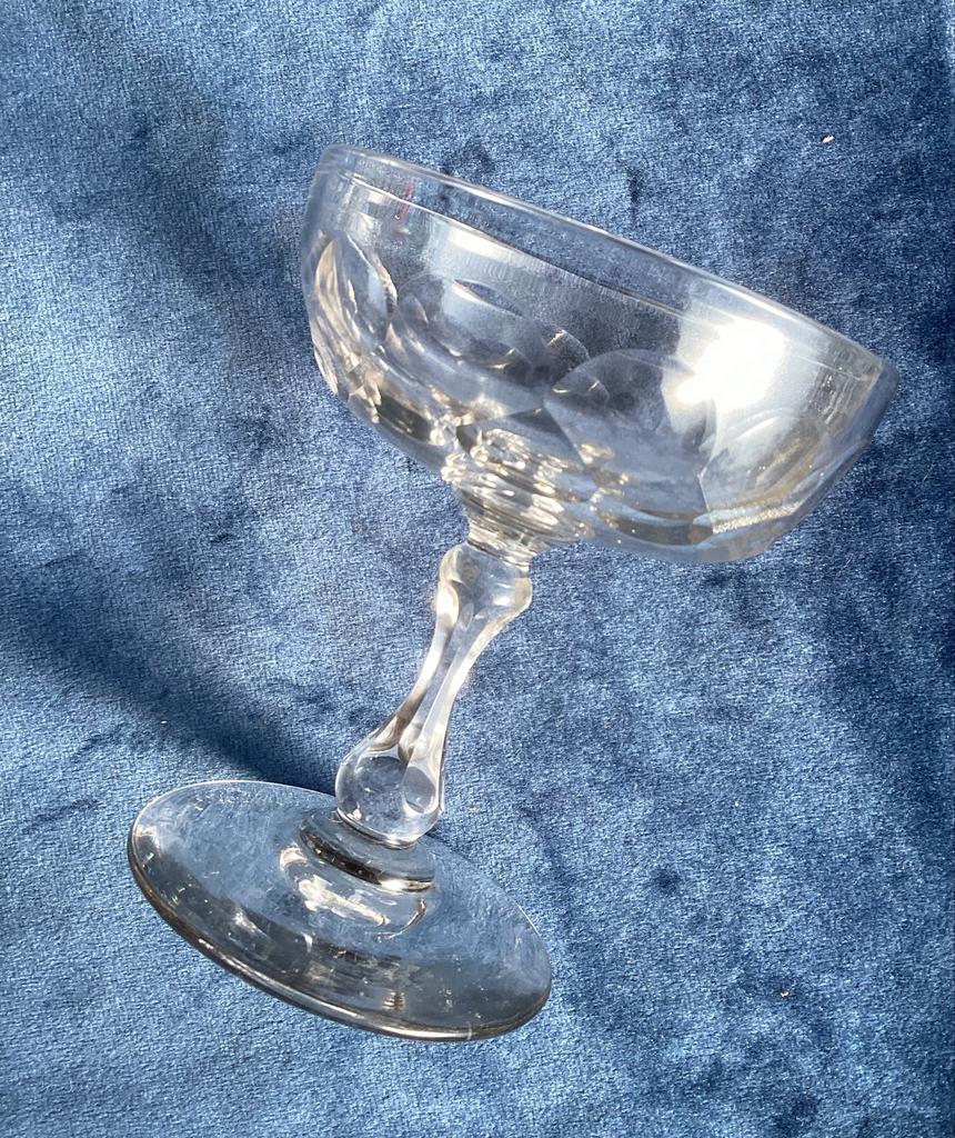 Elegant Kristallen Champagne Coupe Glas, Ophalen of Verzenden
